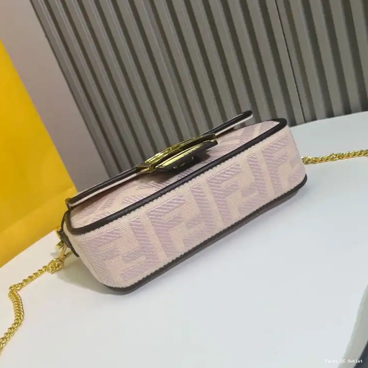 Affordable Canvas Baguette FF Bag Motif Cherry Mini Fendi In 0507